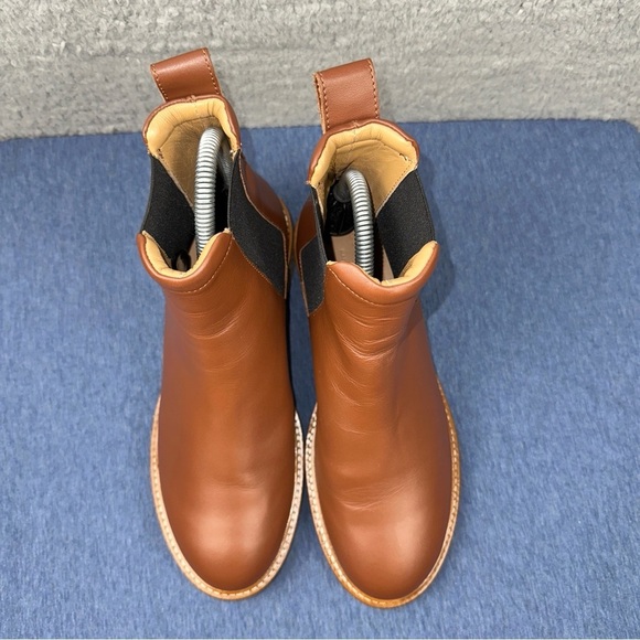Everlane Shoes The Chelsea Womens 7 Brown Tobacco Round Toe Leather Upper Boot - Picture 3 of 10